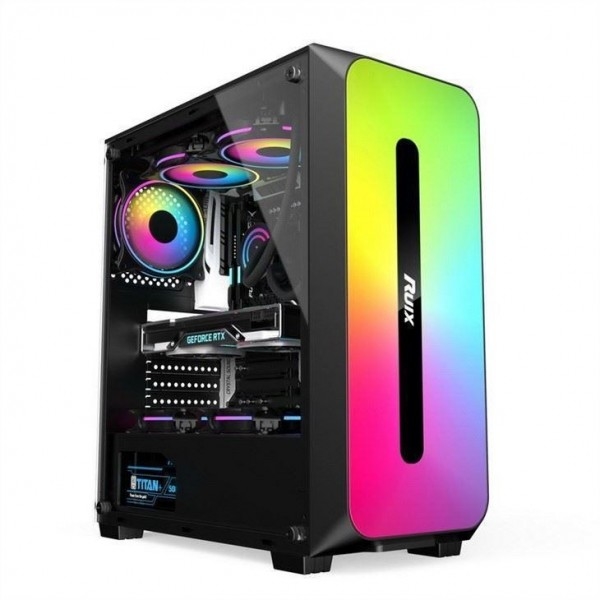 Micro ATX /ATX/ITX CASE Dazzle ARGB Effect Front Panel Bottom Mount Power Supply มีให้เลือกสีดำและสีขาว