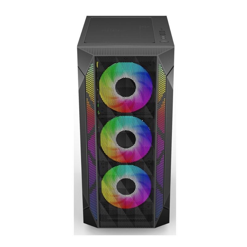 ETEK - ATX / Matx คอมพิวเตอร์เคส แผ่นกระจกหมักบนด้านกด Mesh แผนหน้าสนับสนุน แรเดียเตอร์เย็นด้วยน้ํา