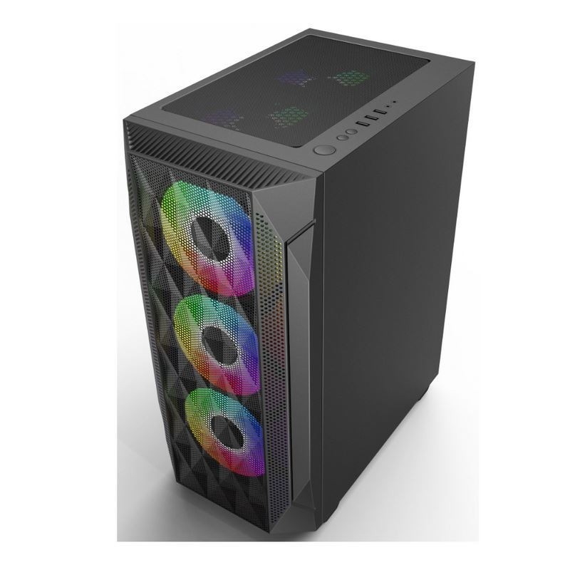 ETEK - ATX / Matx คอมพิวเตอร์เคส แผ่นกระจกหมักบนด้านกด Mesh แผนหน้าสนับสนุน แรเดียเตอร์เย็นด้วยน้ํา
