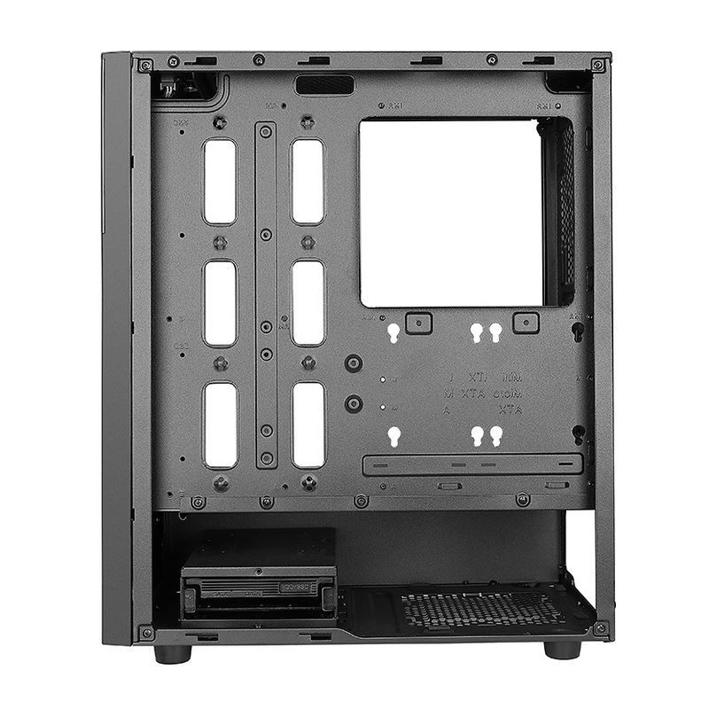 ETEK - PC Mid Tower Case แผนหน้าไม่เรียบร้อยและ Mesh พร้อม ARGB LED Strip, แผนข้างกระจกหมัด, แผน I / O ด้านบน