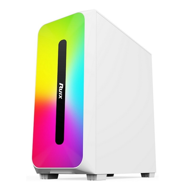 Micro ATX /ATX/ITX CASE Dazzle ARGB Effect Front Panel Bottom Mount Power Supply มีให้เลือกสีดำและสีขาว
