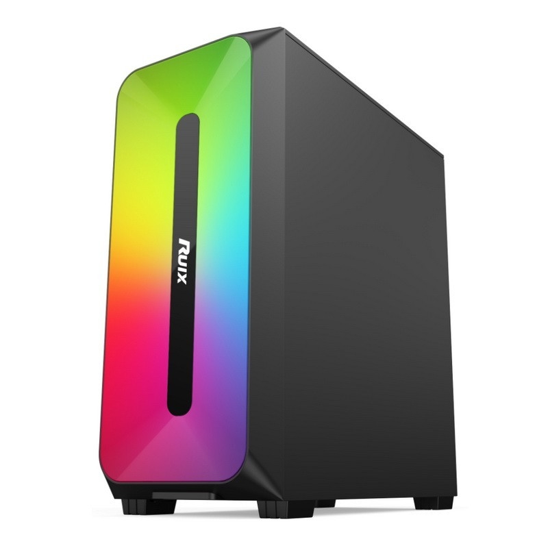 Micro ATX /ATX/ITX CASE Dazzle ARGB Effect Front Panel Bottom Mount Power Supply มีให้เลือกสีดำและสีขาว
