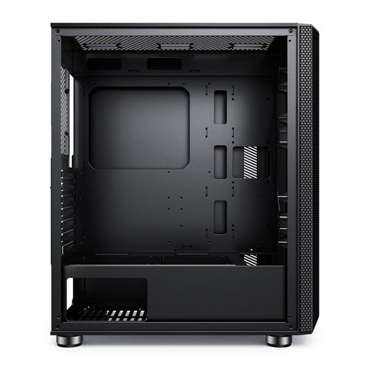 เคสคอมพิวเตอร์พร้อมตัวกรองฝุ่นดีไซน์แม่เหล็กรองรับพัดลม 6 ตัว ATX Mid-Tower PC Gaming Case แผงกระจกด้านข้าง Cable Management