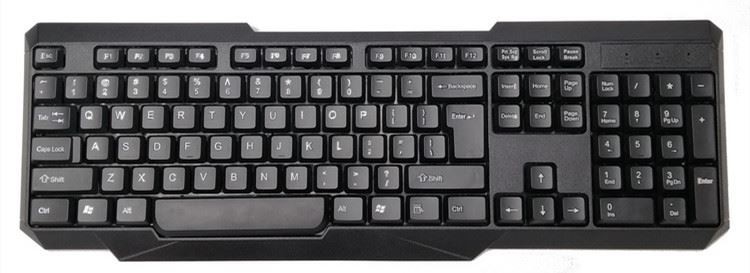 ชุดคีย์บอร์ดไร้สาย 2.4G USB Keyboard สำหรับแล็ปท็อปหรือคอมพิวเตอร์ - คีย์บอร์ดขนาดเต็มพร้อมแป้นตัวเลข