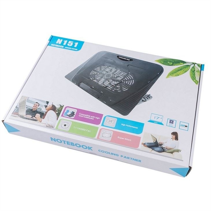 แผ่นรองระบายความร้อนแล็ปท็อป ETEK - พัดลมระบายความร้อน Quantum ขนาด 14 ซม. สำหรับแล็ปท็อปเกมมิ่ง