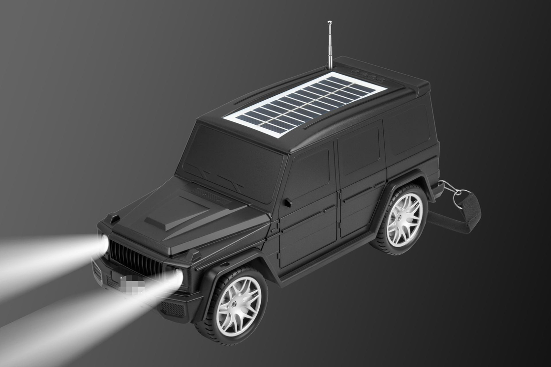 เครื่องเสียงแบบรถยนต์แบบคลาสสิค Bluetooth รวมแสงไฟฟ้าแสงอาทิตย์และฟังก์ชันวิทยุสําหรับการเดินทางในบ้าน