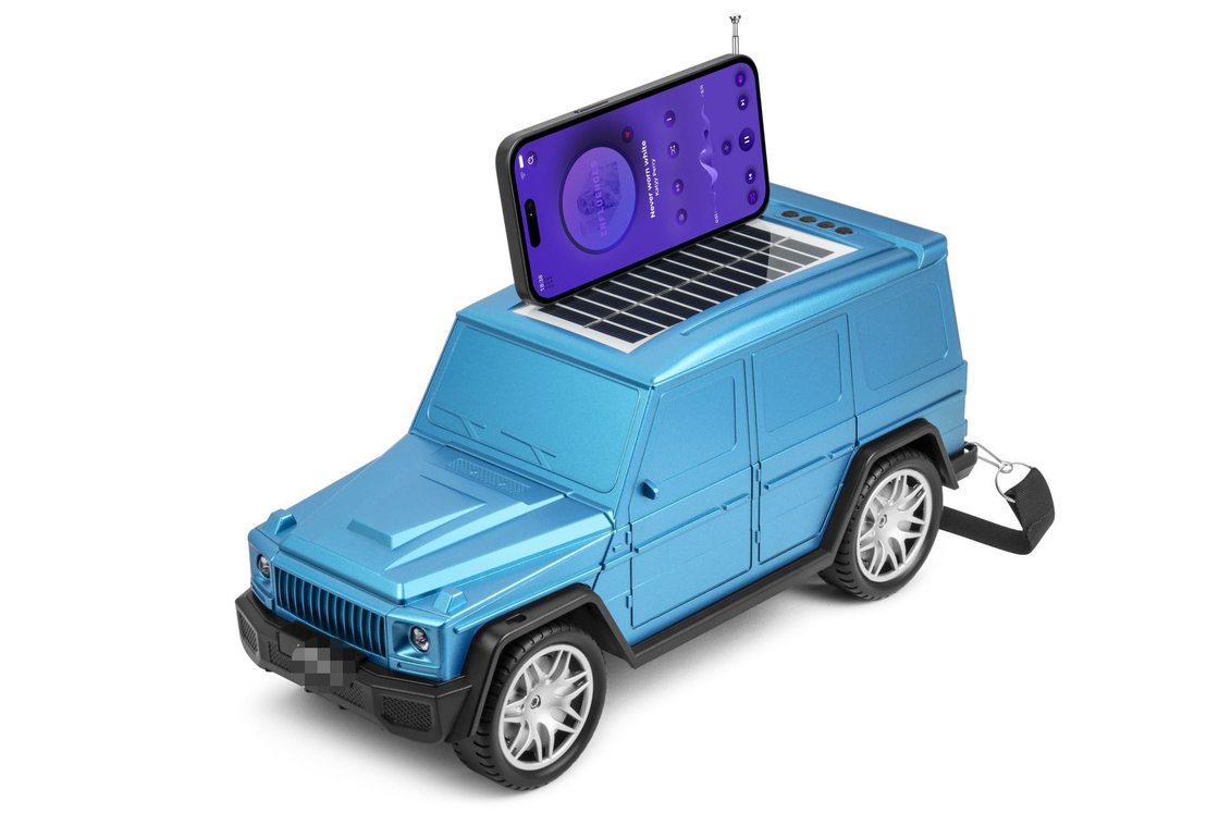 เครื่องเสียงแบบรถยนต์แบบคลาสสิค Bluetooth รวมแสงไฟฟ้าแสงอาทิตย์และฟังก์ชันวิทยุสําหรับการเดินทางในบ้าน