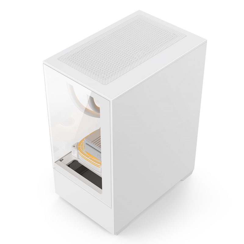 Micro-ATX ITX PC Gaming Case 1 HDD Bay 1 SSD Drive Bay ทั้งคู่ สีดํา ขาว