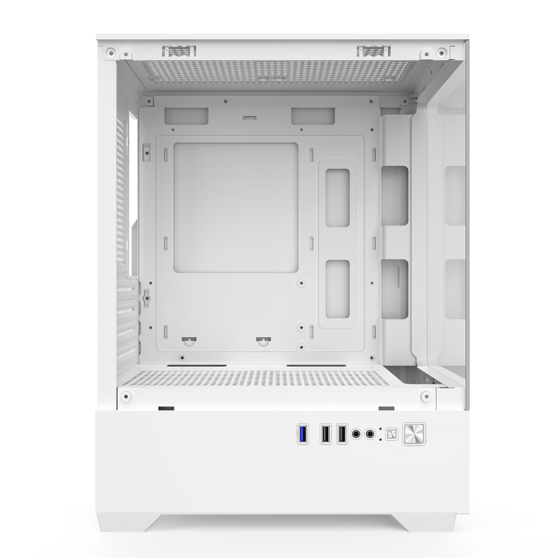 Micro-ATX ITX PC Gaming Case 1 HDD Bay 1 SSD Drive Bay ทั้งคู่ สีดํา ขาว