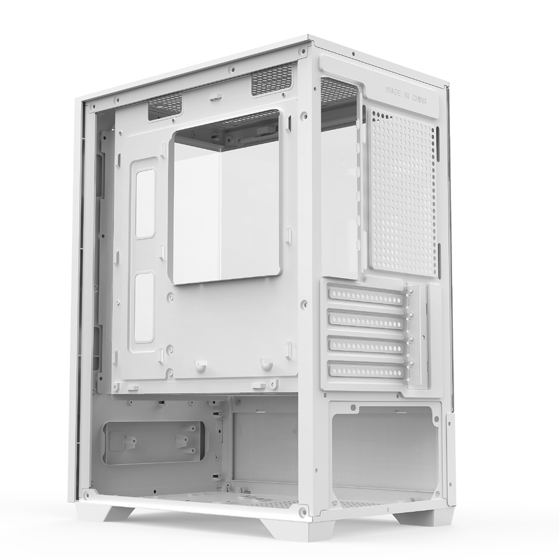 Micro-ATX ITX PC Gaming Case 1 HDD Bay 1 SSD Drive Bay ทั้งคู่ สีดํา ขาว
