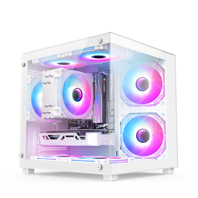 Micro-ATX / ITX PC Case การระบายความร้อนที่น่าทึ่ง รองรับการตั้งค่าฮาร์ดแวร์ที่แตกต่างกันมากมายสําหรับนักเกมมืออาชีพ