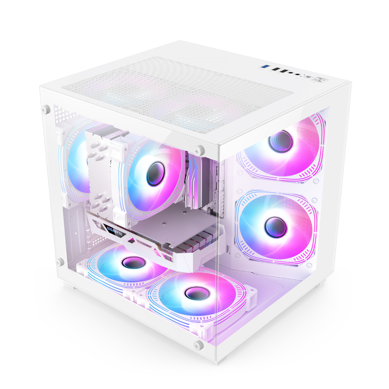 Micro-ATX / ITX PC Case การระบายความร้อนที่น่าทึ่ง รองรับการตั้งค่าฮาร์ดแวร์ที่แตกต่างกันมากมายสําหรับนักเกมมืออาชีพ