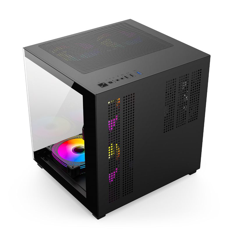 Micro-ATX / ITX PC Case การระบายความร้อนที่น่าทึ่ง รองรับการตั้งค่าฮาร์ดแวร์ที่แตกต่างกันมากมายสําหรับนักเกมมืออาชีพ
