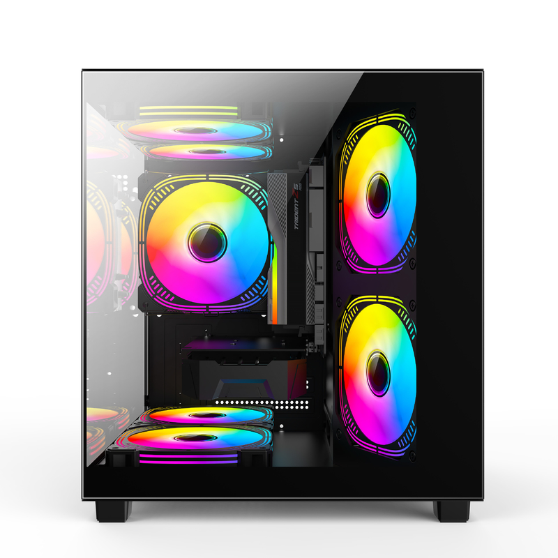 Micro-ATX / ITX PC Case การระบายความร้อนที่น่าทึ่ง รองรับการตั้งค่าฮาร์ดแวร์ที่แตกต่างกันมากมายสําหรับนักเกมมืออาชีพ