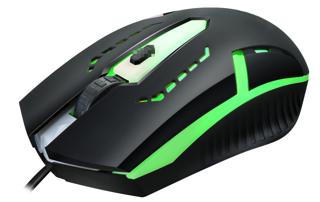 คีย์บอร์ดเกมเมทัล ด้วย 104 คีย์ FN+F1-F12 ฟังก์ชัน LED Backlight ม้าเกมด้วยการปรับ DPI (500-1500) RGB Lighting