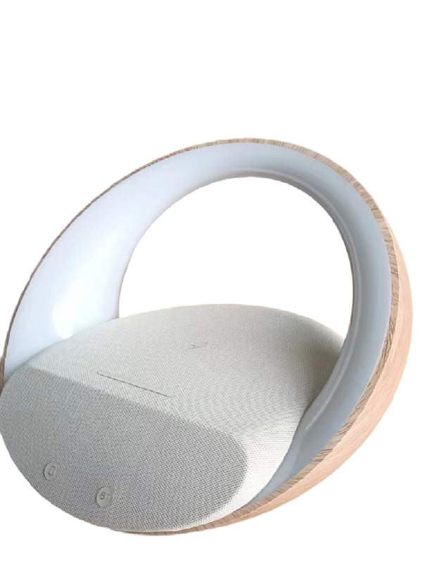 เครื่องเสียงชาร์จไร้สายหลายฟังก์ชัน การเชื่อมต่อ Bluetooth ไฟ LED และนาฬิกาปลุกสําหรับครอบครัว