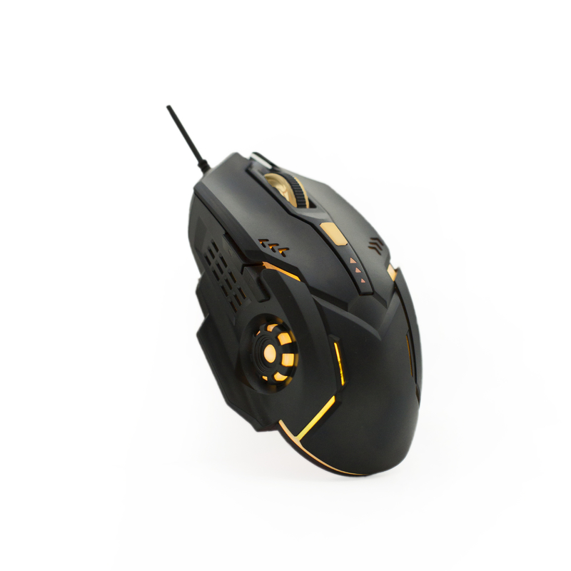 Maus เกมส์สายไฟ LED 6D แบบเบาๆที่มีแสงเบื้องหลังสําหรับนักเกมส์