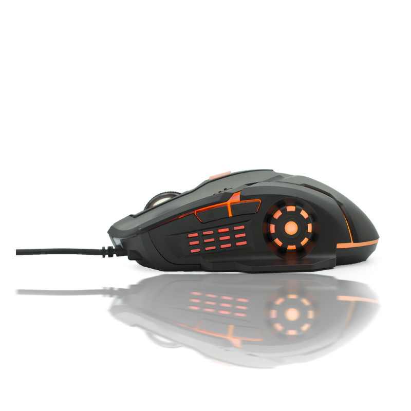 Maus เกมส์สายไฟ LED 6D แบบเบาๆที่มีแสงเบื้องหลังสําหรับนักเกมส์