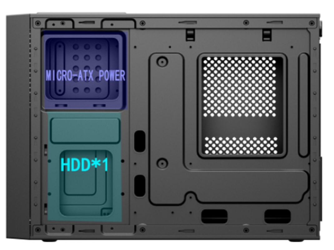 กล่องคอมพิวเตอร์รองรับ Micro ATX และ ITX มีความสามารถในการเก็บของที่แข็งแกร่ง ความสามารถในการปรับขนาด ผิวหน้าที่หลากหลาย 8 ซม แฟนสําหรับการเย็น