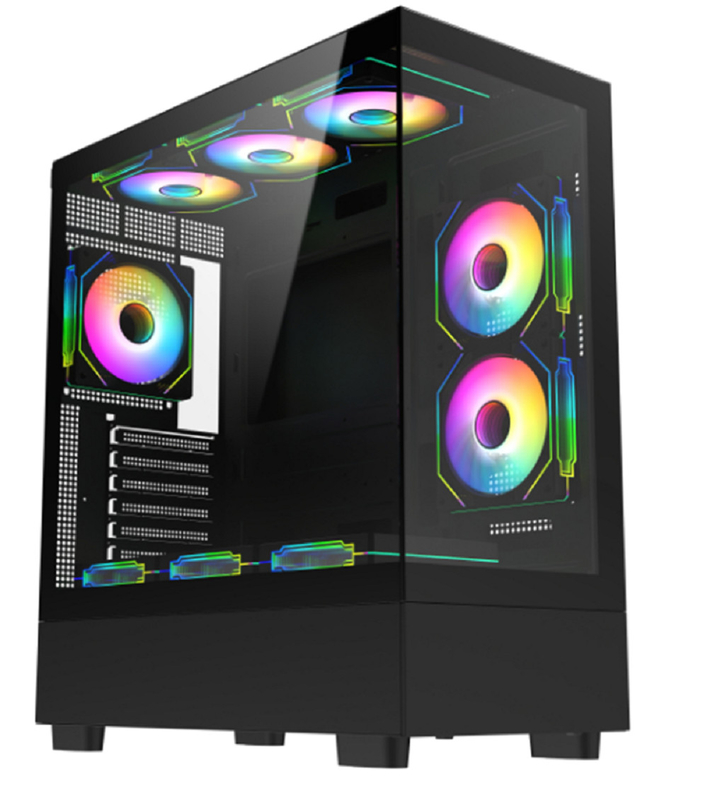 กล่องคอมพิวเตอร์ 0.7 มม SPCC สินค้าโลหะเหล็ก Multi-fan และสนับสนุนการเย็นน้ํา ATX M-ATX ITX Motherboards