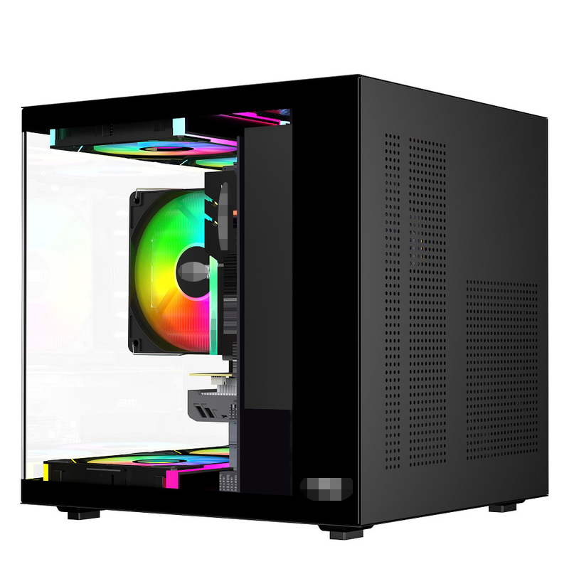 MATX / ITX PC Case รองรับการ์ดกราฟิกสูงถึง 320 มม. CPU Coolers สูงถึง 165 มม. 1 HDD 2 SSDs 3 X 12CM แฟนสําหรับเงิน