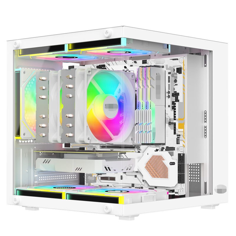 MATX / ITX PC Case รองรับการ์ดกราฟิกสูงถึง 320 มม. CPU Coolers สูงถึง 165 มม. 1 HDD 2 SSDs 3 X 12CM แฟนสําหรับเงิน