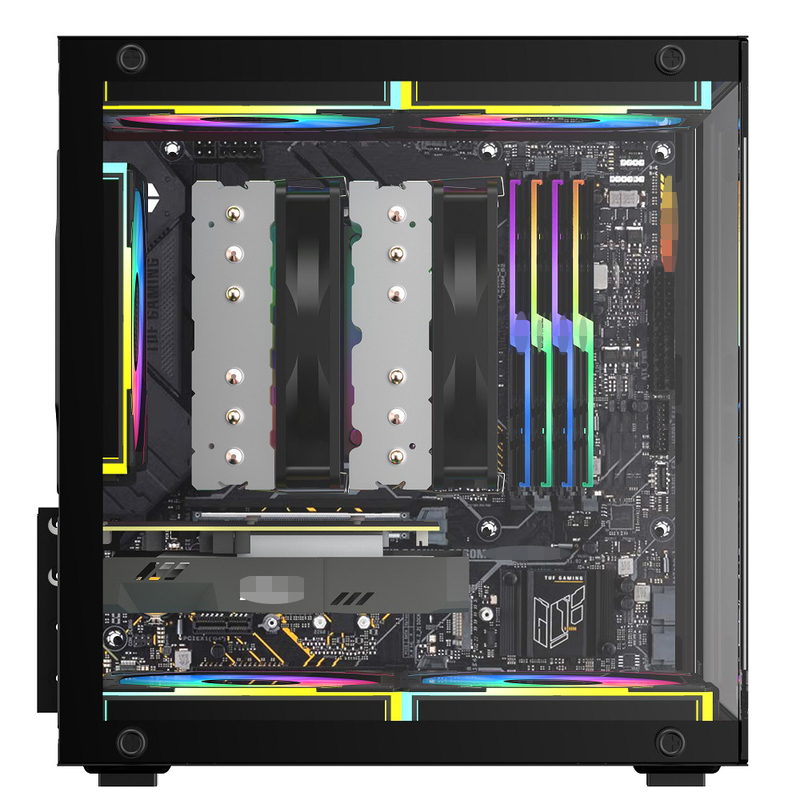 MATX / ITX PC Case รองรับการ์ดกราฟิกสูงถึง 320 มม. CPU Coolers สูงถึง 165 มม. 1 HDD 2 SSDs 3 X 12CM แฟนสําหรับเงิน
