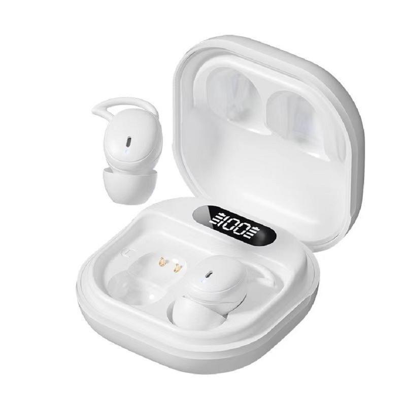 V5.4 Bluetooth Earphone รองรับโปรโตคอล A2DP AVRCP HFP ระยะเวลาพูด 3-5 ชั่วโมง F6 โฮมเปอร์แหวนทองแดงในสีดําสีขาว