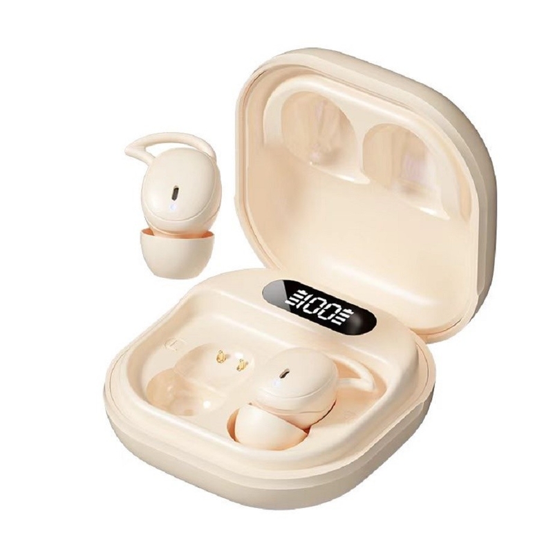 V5.4 Bluetooth Earphone รองรับโปรโตคอล A2DP AVRCP HFP ระยะเวลาพูด 3-5 ชั่วโมง F6 โฮมเปอร์แหวนทองแดงในสีดําสีขาว