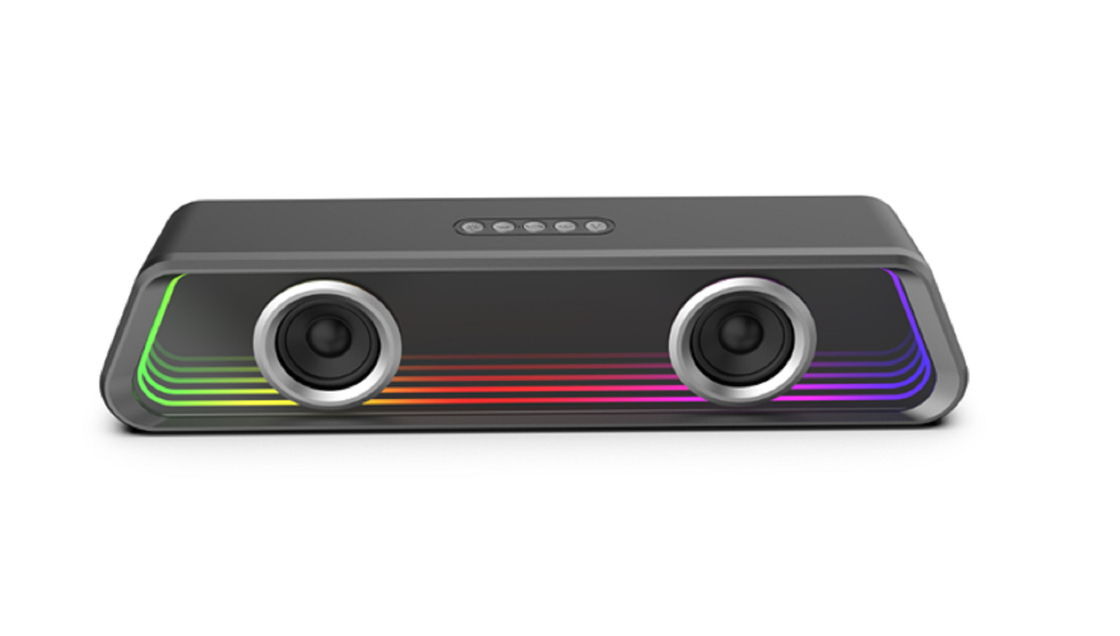 โบลูทูธ 5.3 ABS สารกระจก 3000mAh แบตเตอรี่ 8W X 2 Output รองรับ BT / TF / USB / FM / AUX-IN / TWS สําหรับคนรักดนตรี