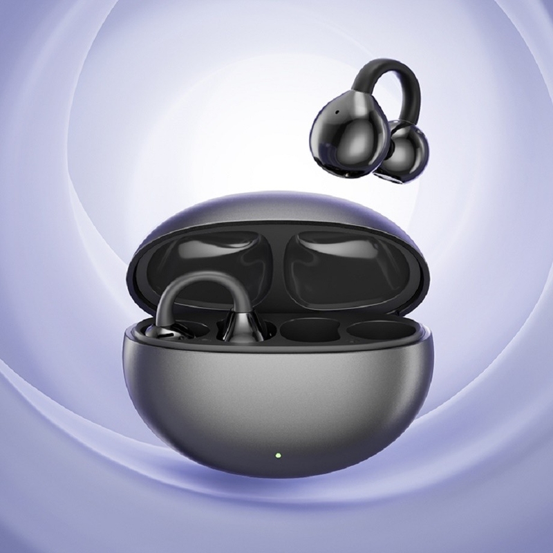 BT 5.4 3D Ergonomic Design Bluetooth Headphone Earphone สูงสุด 5 ชั่วโมงต่อการเรียก ความดันแบบเดียวกัน ในหมอก สีม่วง นม ชา ผิวหนัง โอบซิเดียน สีดํา
