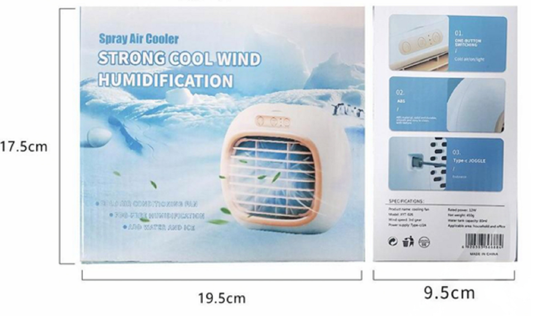 แบตเตอรี่ขนาด 1500mAh มีอายุการใช้งานยาวนาน วัสดุ ABS ทนทาน ทนต่อการตกน้ํา 80ml ถังน้ํา ให้ความเย็นยาวนาน