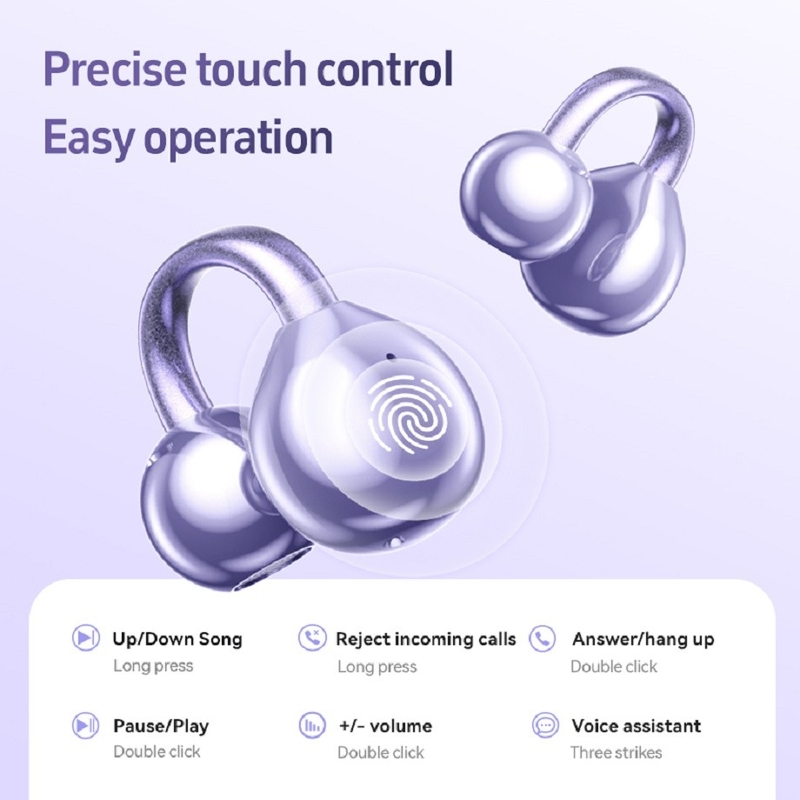 Bluetooth 5.4 A2DP/AVRCP/HFP สนับสนุน ไทเทเนียม ไดอาฟรากม สเปคเกอร์ 4g ต่อหู กันน้ํา กันเหงื่อ สําหรับนักธุรกิจ นักเกม
