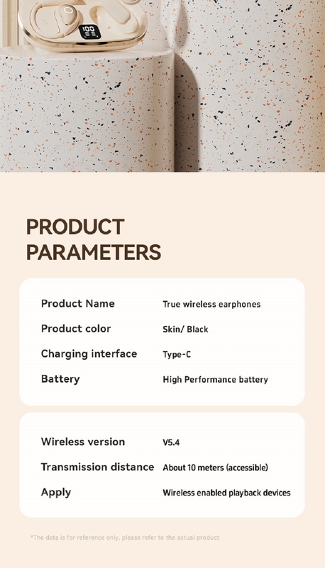 Bluetooth 5.4 หูฟัง หูฟัง 4-5 ชั่วโมง ต่อการชาร์จ 600mAh Case 4.8g แต่ละ 2.8×2.5×1.8cm Optimized Mic Dynamic Colours