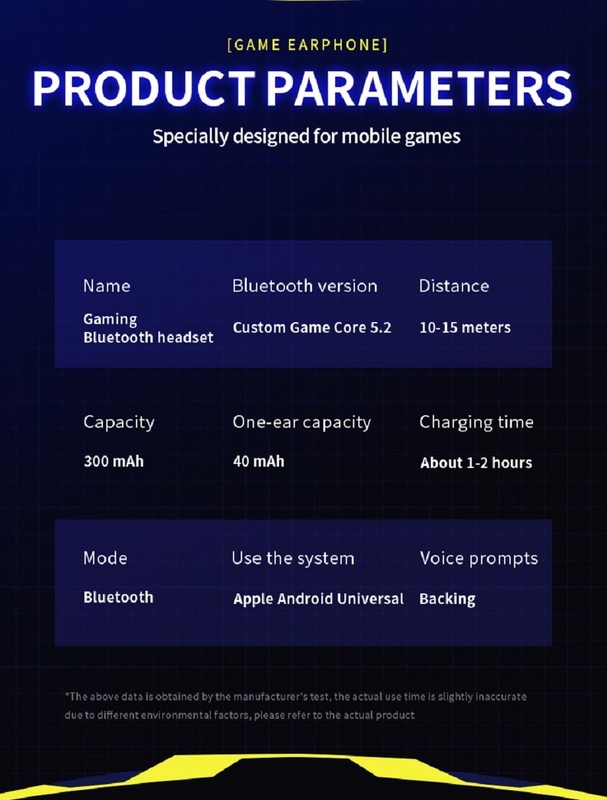 RGB Breathing Light Switchable Game And Music Modes Bluetooth 5.2 ระยะเวลาใช้งานแบตเตอรี่ 4 ชั่วโมง กันน้ําและกันฝุ่น