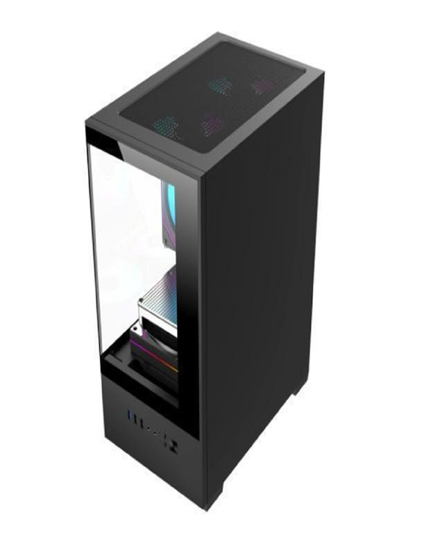 คอมพิวเตอร์ Case รองรับ MicroATX / MiniITX Motherboards ด้านล่าง HDD + ห้องพลังงานสําหรับ SSD การเก็บข้อมูลแบบคู่ แฟน 5 ความเร็ว ด้วยการออกแบบช่องทางอากาศ 3 มิติ