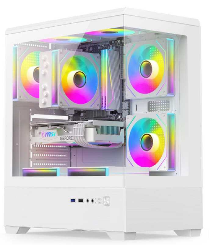 สถาปัตยกรรมที่สอดคล้องขนาดเต็ม รองรับ E-ATX / ATX Motherboards 330 มม การ์ดกราฟิก 240 มม ติดบนเครื่องเย็นน้ํา Grid Computer Case