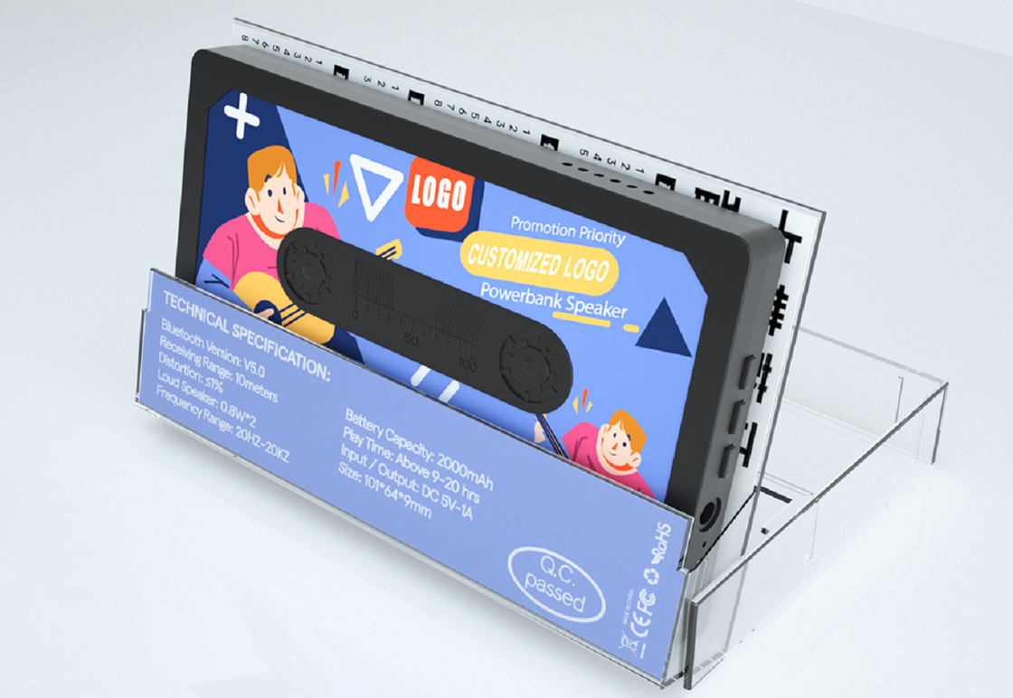 Bluetooth 5.0 TF Card Radio FM รองรับการ์ดความทรงจํา 32GB 19mm เครื่องเสียงความถี่เต็มสไตล์ธุรกิจขั้นต่ํา