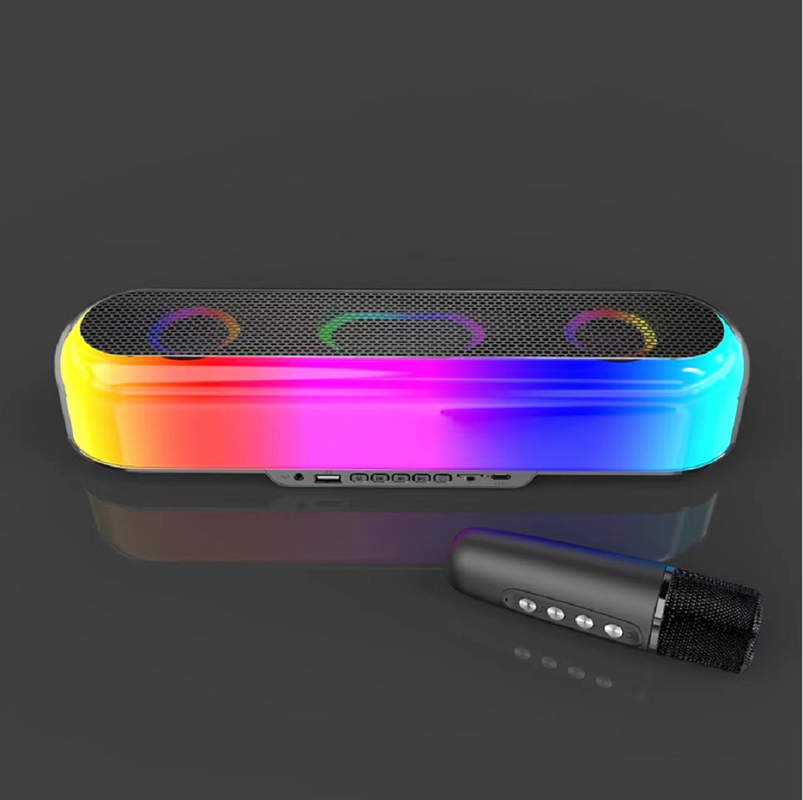 พลังงาน 10W RMS เครื่องเสียง 52mm เครื่องเสียง 1500mAh แบตเตอรี่ รองรับบลูทูธ TF Card ถึง 32GB FM Radio ไฟ LED สีสัน