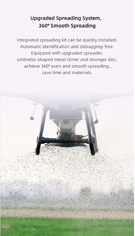 Z50P 50kg Load Agricultural Drones Solution ภายใต้ซีรีส์ Z อุปกรณ์พร้อมกับปั๊มอัดกระตุ้นระบายน้ําขนาดใหญ่และเซ็นทริฟิวเกลที่เย็นด้วยน้ํา