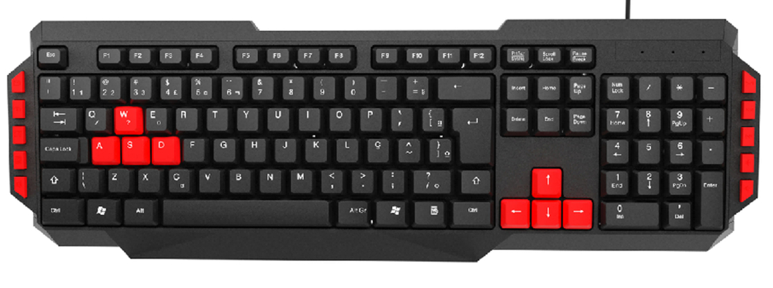 คีย์บอร์ดคอมพิวเตอร์กันน้ํา 441g 1.2 เมตร สาย 104 คีย์ + 10 Hotkeys USB Plug-and-play HIPS ออกแบบ ergonomic สําหรับพนักงานสํานักงาน ผู้ใช้ที่บ้าน