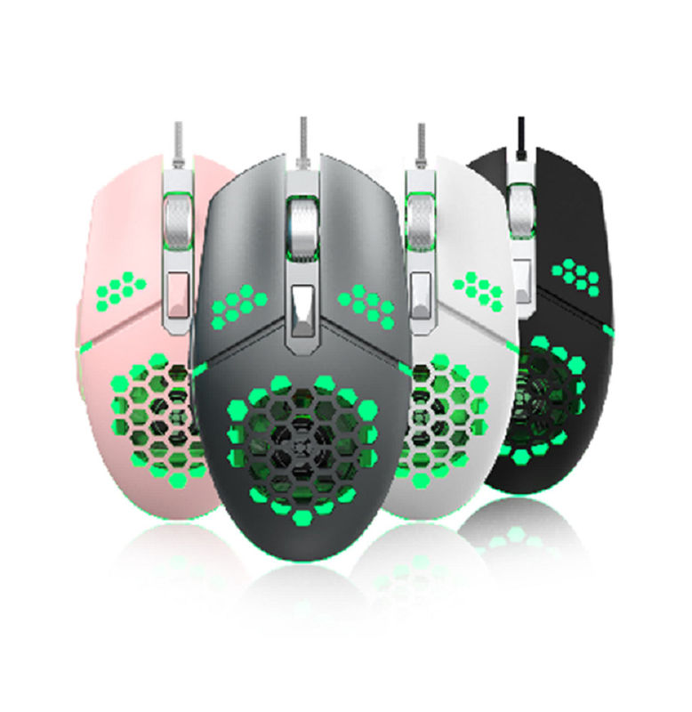 เมาส์แบบมีสายมีอายุการใช้งานปุ่มกด 10 ล้านครั้ง ปรับ DPI ได้ 6400 DPI ดีไซน์ 6 ปุ่ม ไฟ RGB สาย USB ยาว 1.5 เมตร