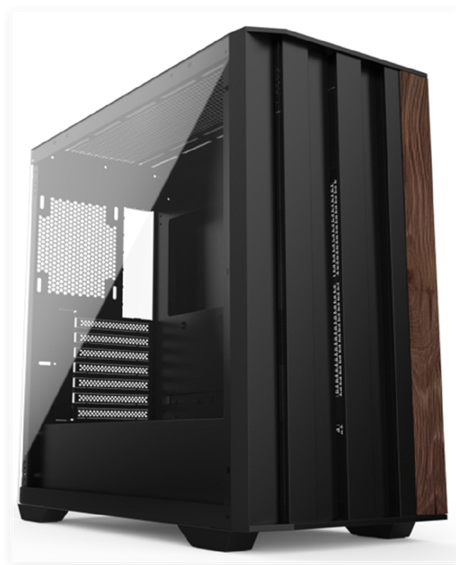 เคสเกมมิ่งแบบ Full-Tower EATX โครงสร้าง SPCC+ABS+ไม้ ด้านหน้ามี USB 1.0 คู่ + USB 3.0 + Type-C (เลือกได้) รองรับระบบระบายความร้อนด้วยน้ำ 3 ตอน