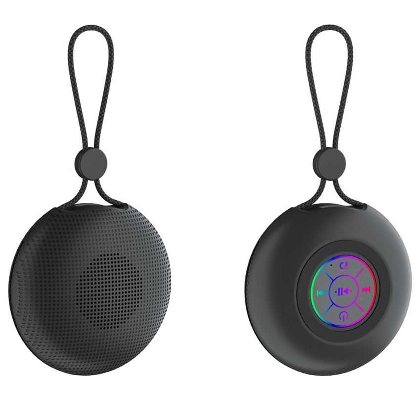 สเปคเกอร์พอร์ตบลูทูธ 5.3 พร้อม IPX4 กันน้ํา RGB ไฟแขวนสายไหม ออกแบบ 52 มม ไดรเวอร์ 5W Output Type-C การชาร์จ