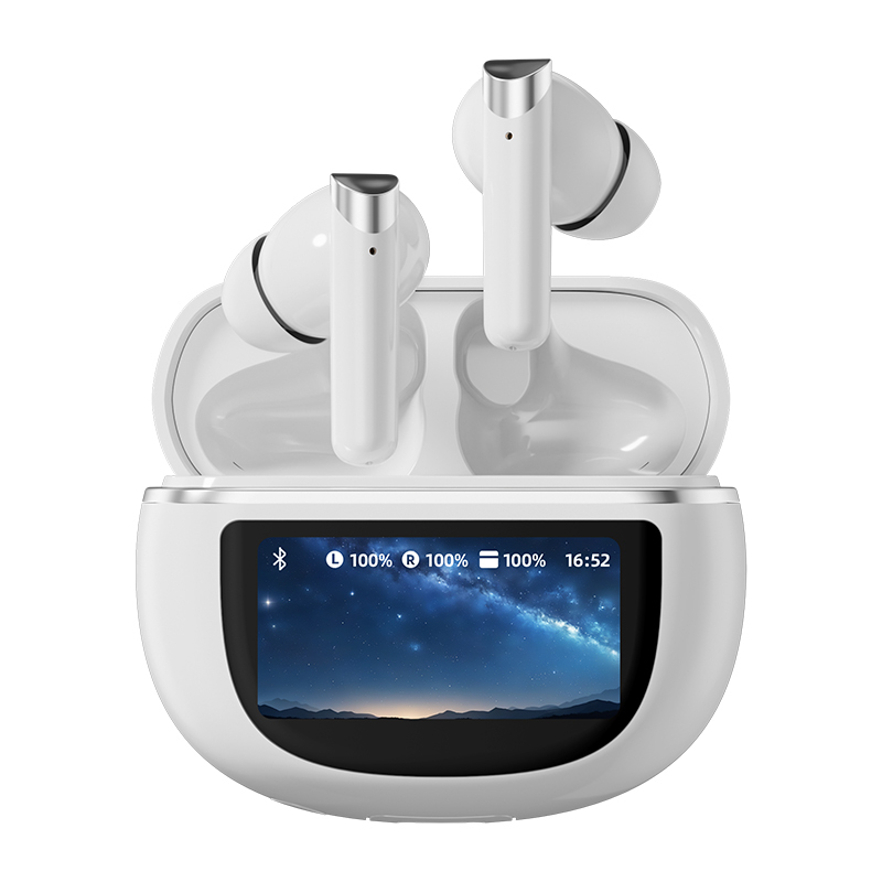 ETEK หูฟังไร้สาย,Bluetooth 5.4 การควบคุมสัมผัส หูฟัง ANC, 500mAh รวดเร็ว TWS ((ดํา/ขาว/ผิว complexion)