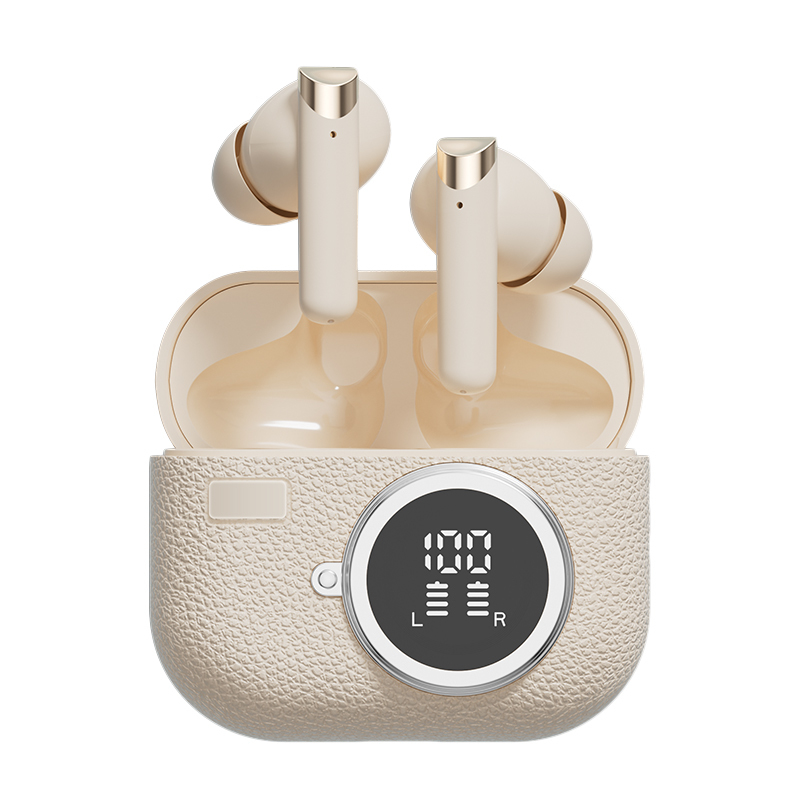 หูฟังไร้สาย Bluetooth 5.4 ANC รุ่น F10 ลำโพง เคส 300mAh ชาร์จเร็ว Type-C สีน้ำตาลเข้ม สีเขียว