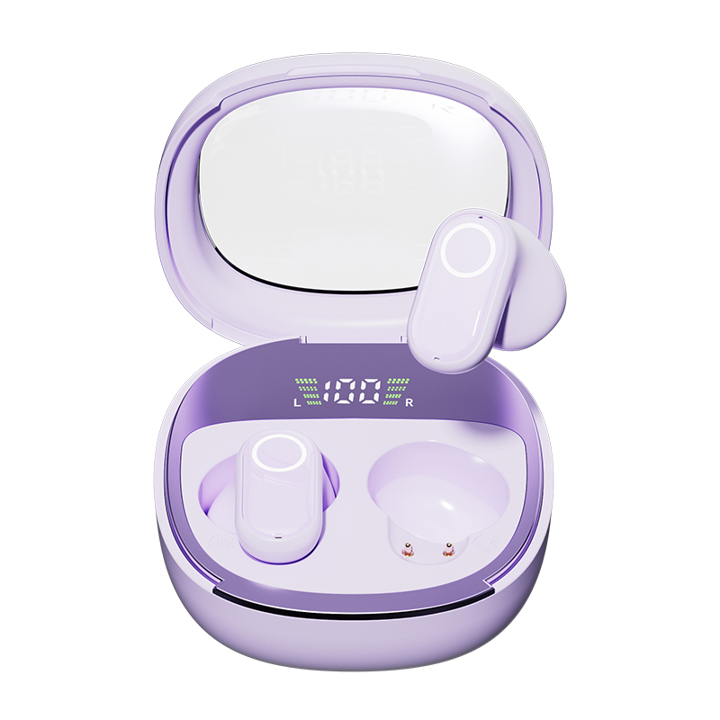 หูฟังบลูทูธ 5.4 TWS ETEK พร้อมวงแหวนทองแดง F13, แบตเตอรี่หูฟัง 25mAh + เคส 200mAh (พร้อมแผงป้องกัน), มี 3 สีให้เลือก