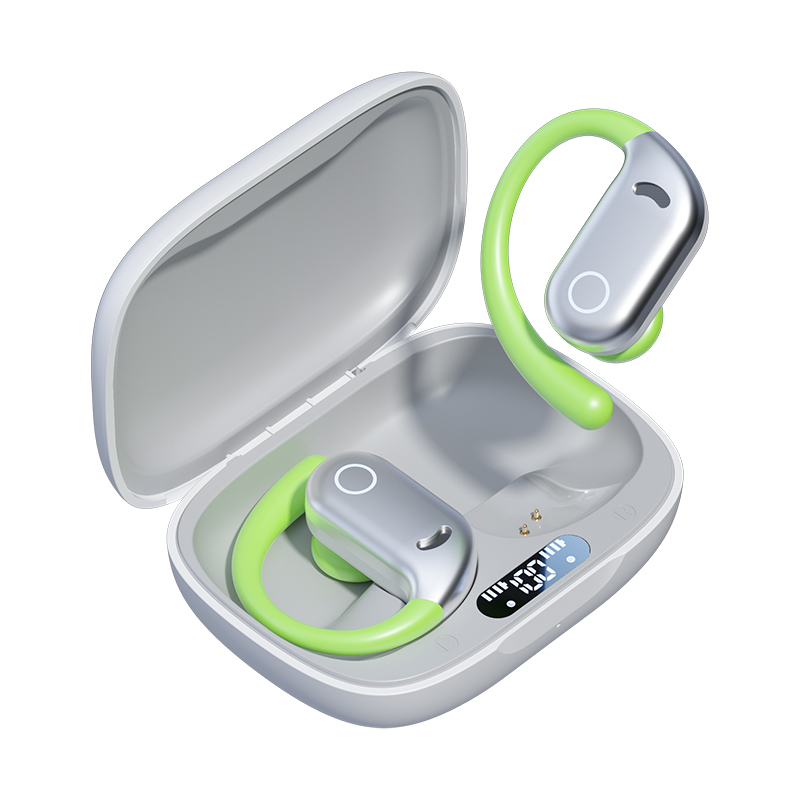 หูฟัง LED กันน้ำ ETEK, Bluetooth 5.4, แบตเตอรี่หูฟัง 50mAh + เคส 300mAh (บอร์ดป้องกัน), ลำโพง F14.2