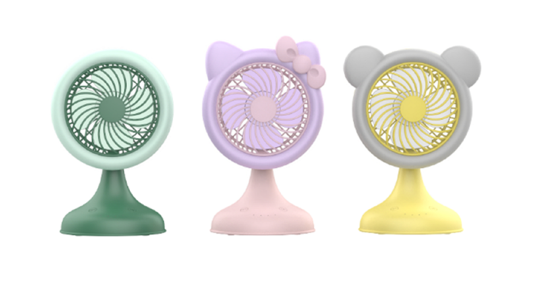 ETEK ABS+PP Fan With Brushless Motor 1200mAh แบตเตอรี่ 3 ความเร็ว 1.2-3.5h ระยะเวลาในการทํางานใน Cat / Bear / สไตล์ง่าย