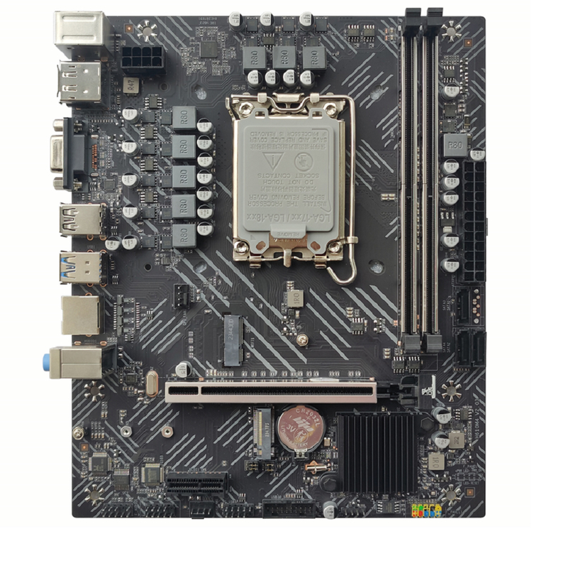 ETEK H610 ไมโคร-ATX motherboard สําหรับ LGA1700 CPU DDR4 Dual-Channel PCIe 4.0 x16 สล็อต DP+HDMI+VGA Outputs ทางเลือก